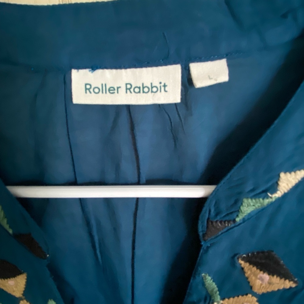Roller Rabbit Blue Embroidered Tunic Blouse - Picture 7 of 11